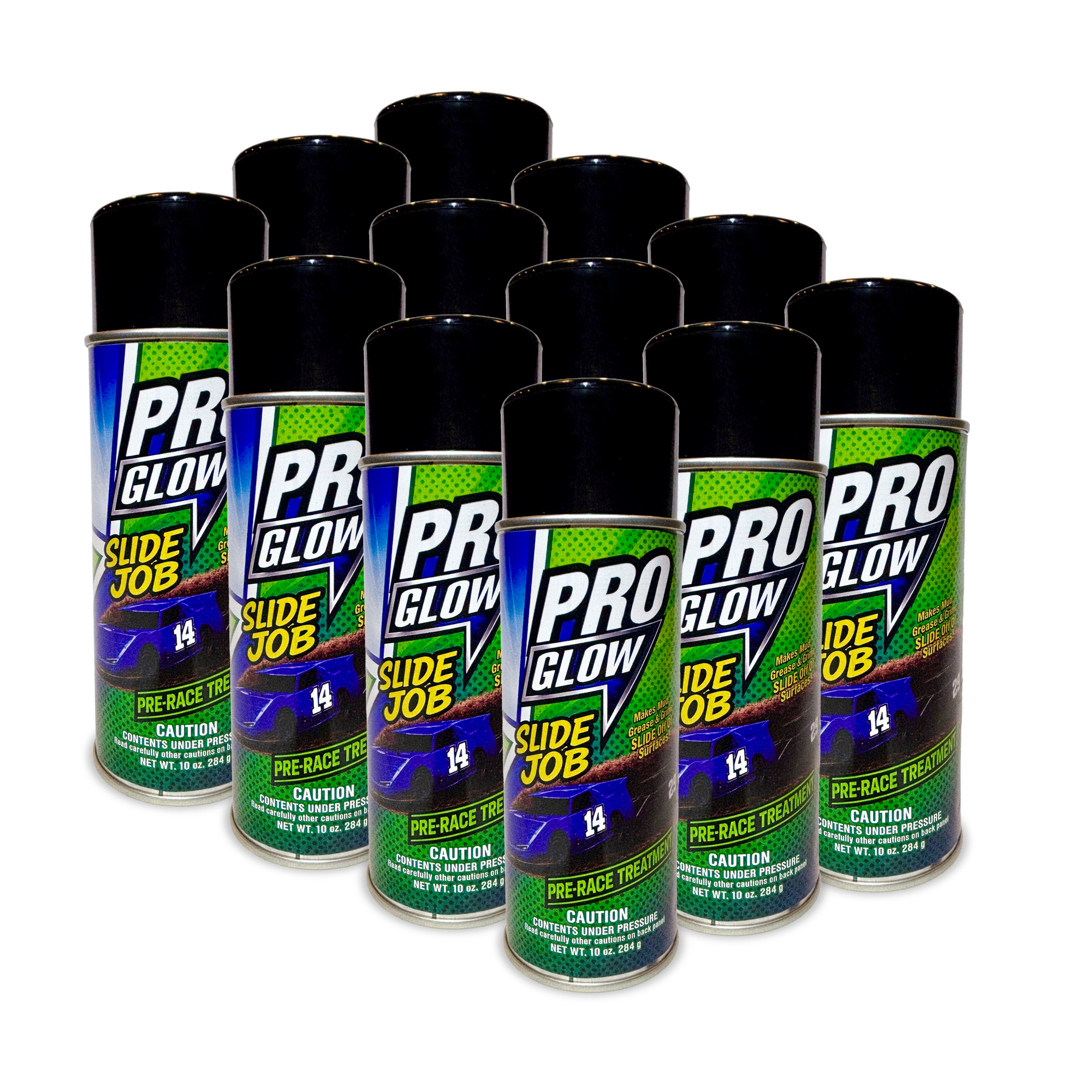12 ProGlow Slide Job in aerosol cans.