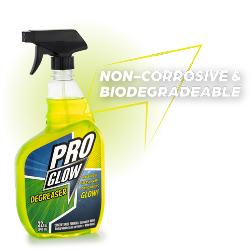 ProGlow powersports biodegradeable degreaser for atv, utv, jeep, truck, and exterior house cleaning